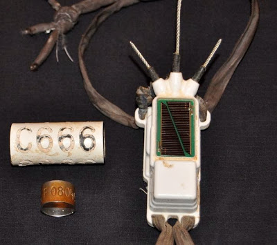 The satellite transmitter found in good condition